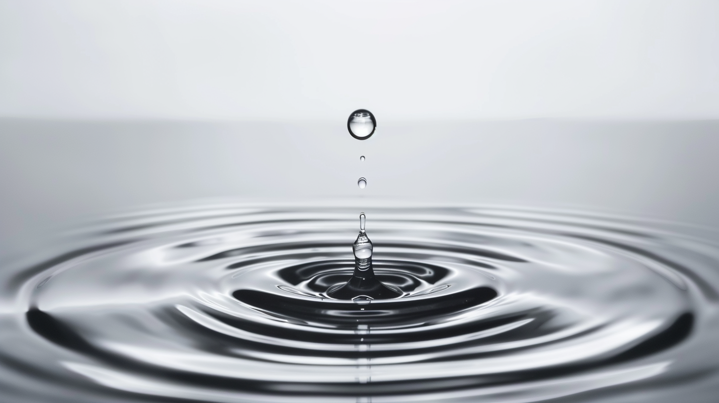 水滴落入水中泛起涟漪的简约纹理背景图