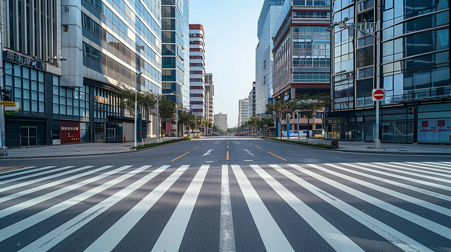 现代城市街道景象商务壁纸素材