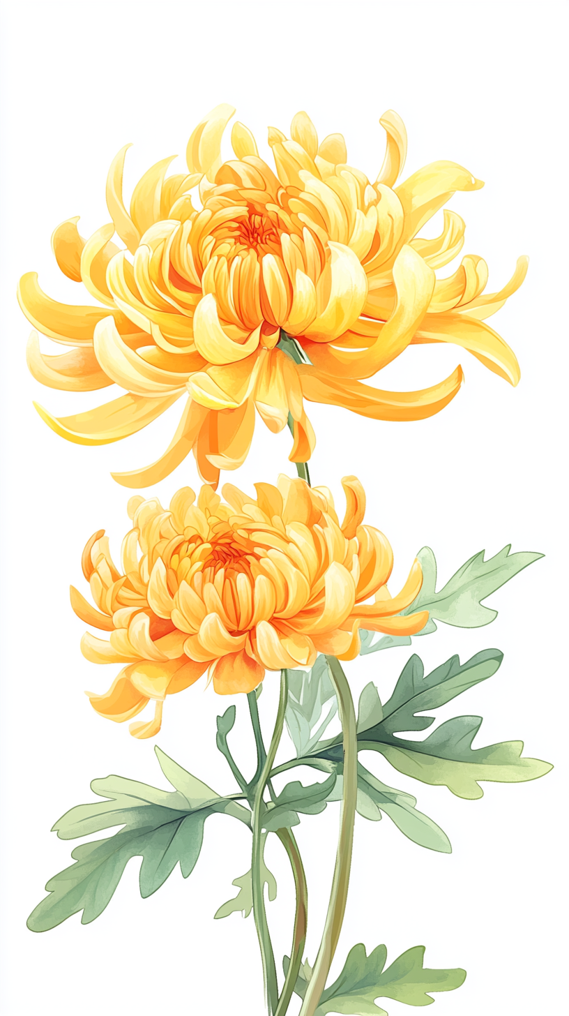 手绘菊花