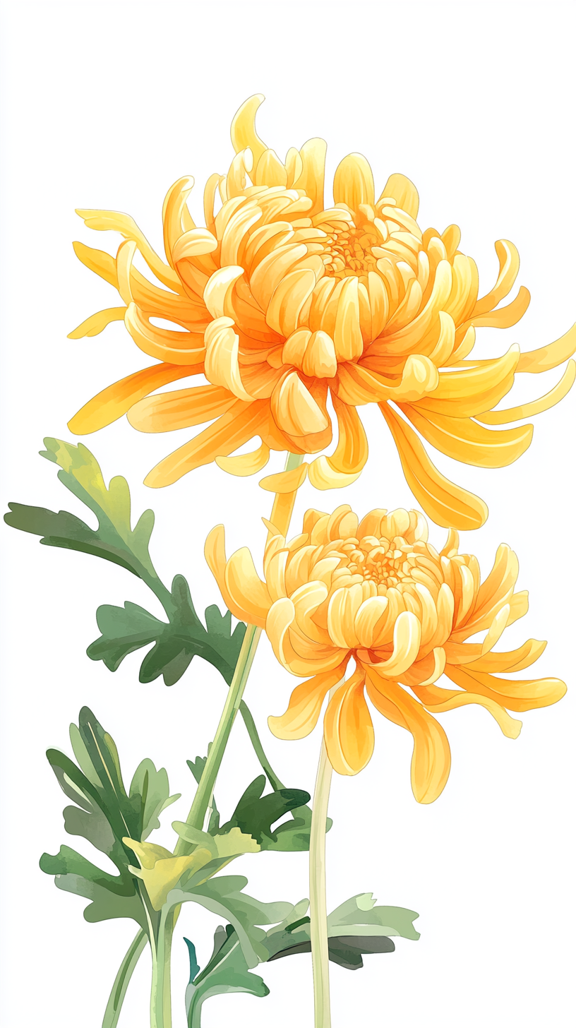 手绘菊花