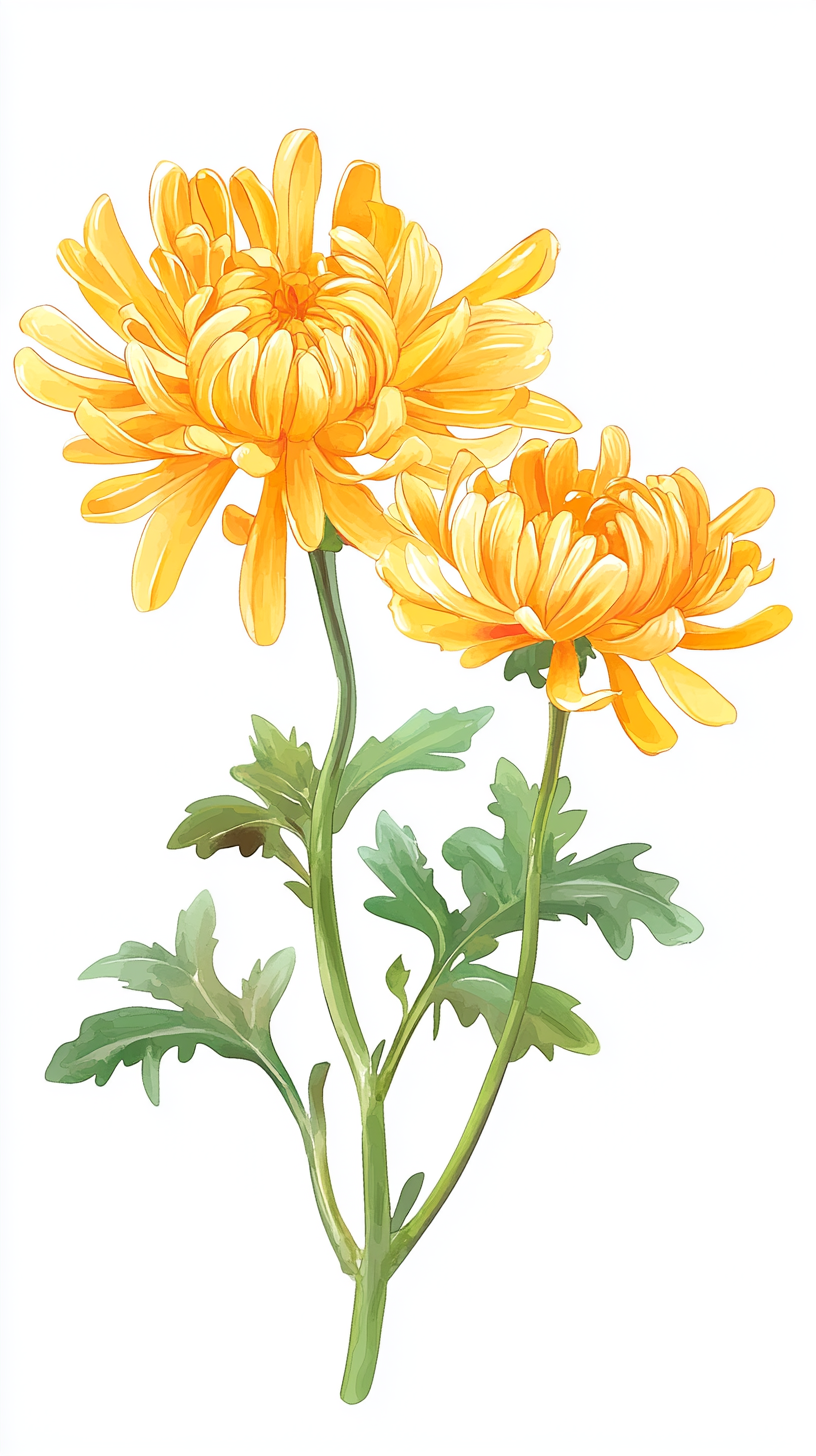 手绘菊花
