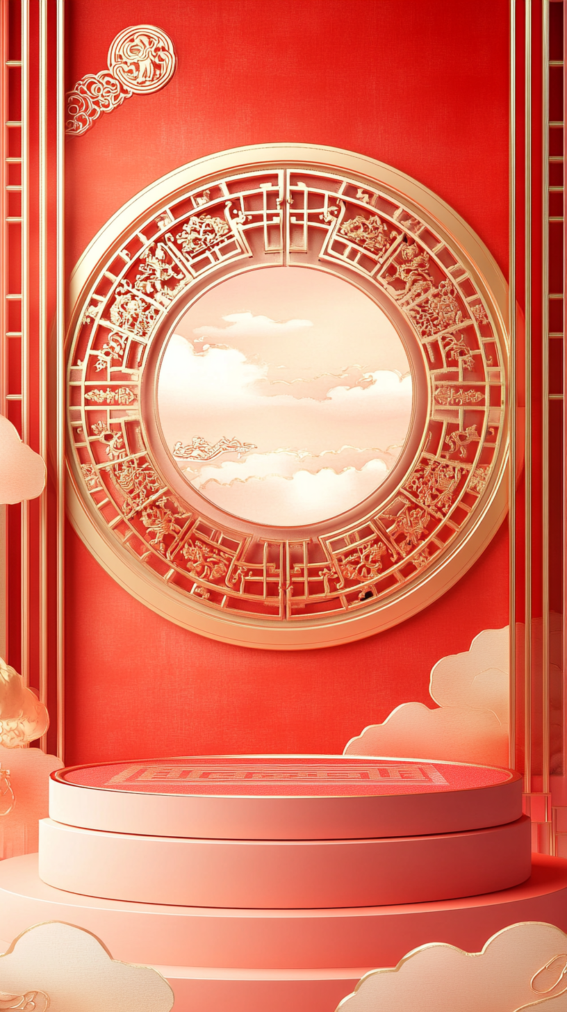 中国风喜庆新年宣传背景