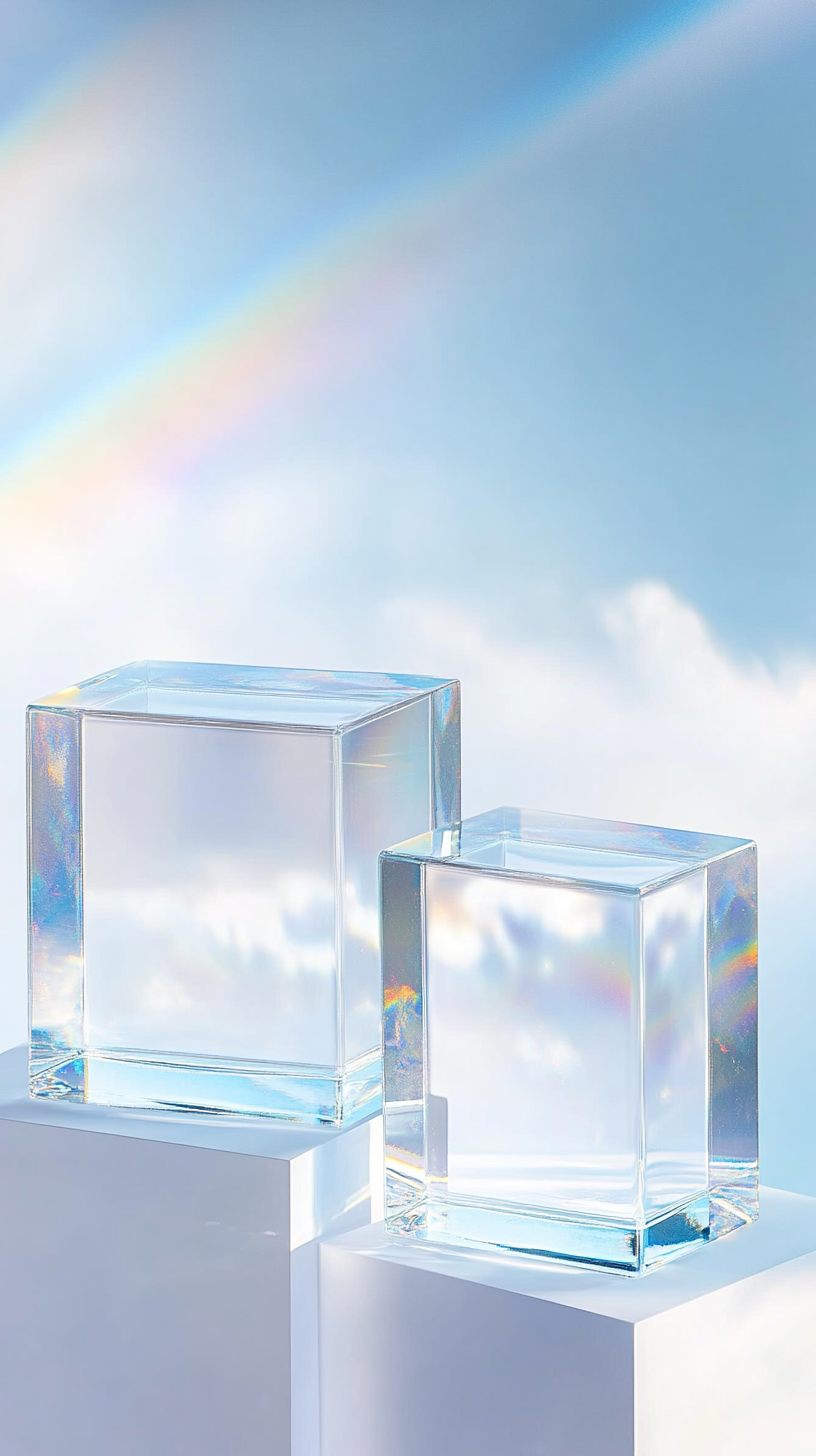 清透玻璃简约背景