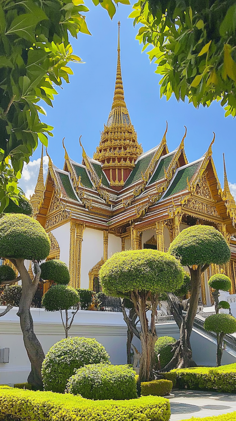 东南亚金边大皇宫建筑风景