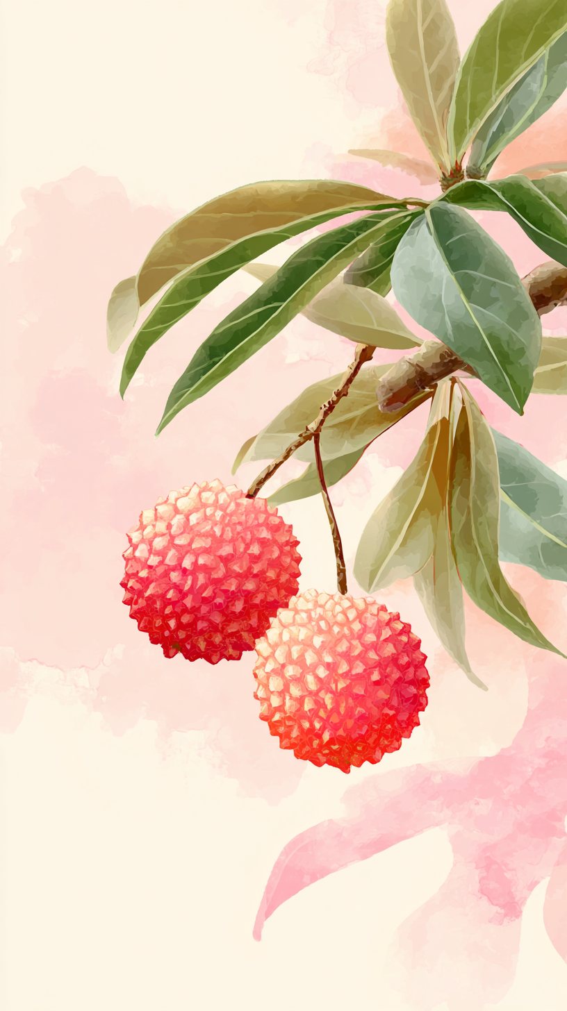手绘荔枝