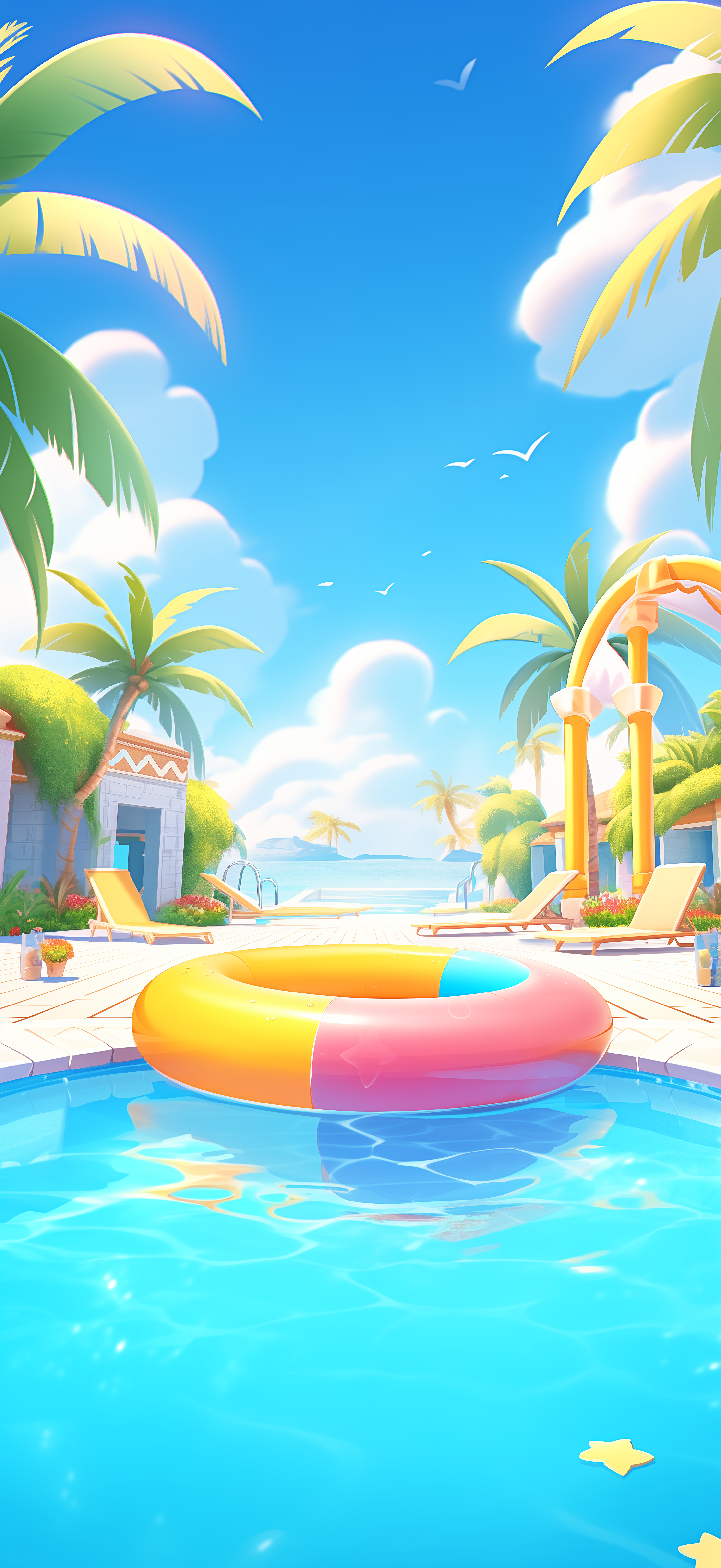 夏季海边沙滩背景