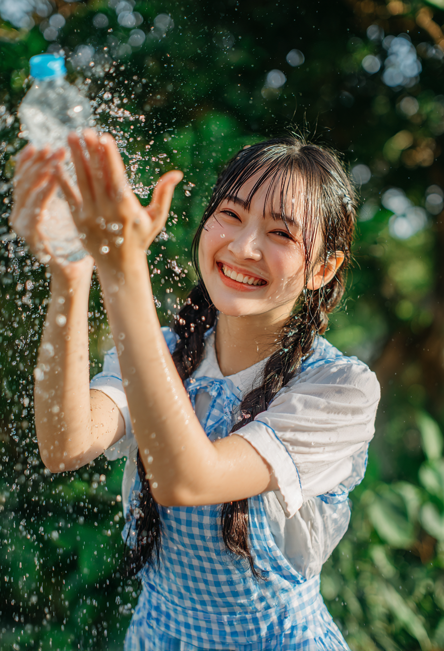 绿色夏季女生写真