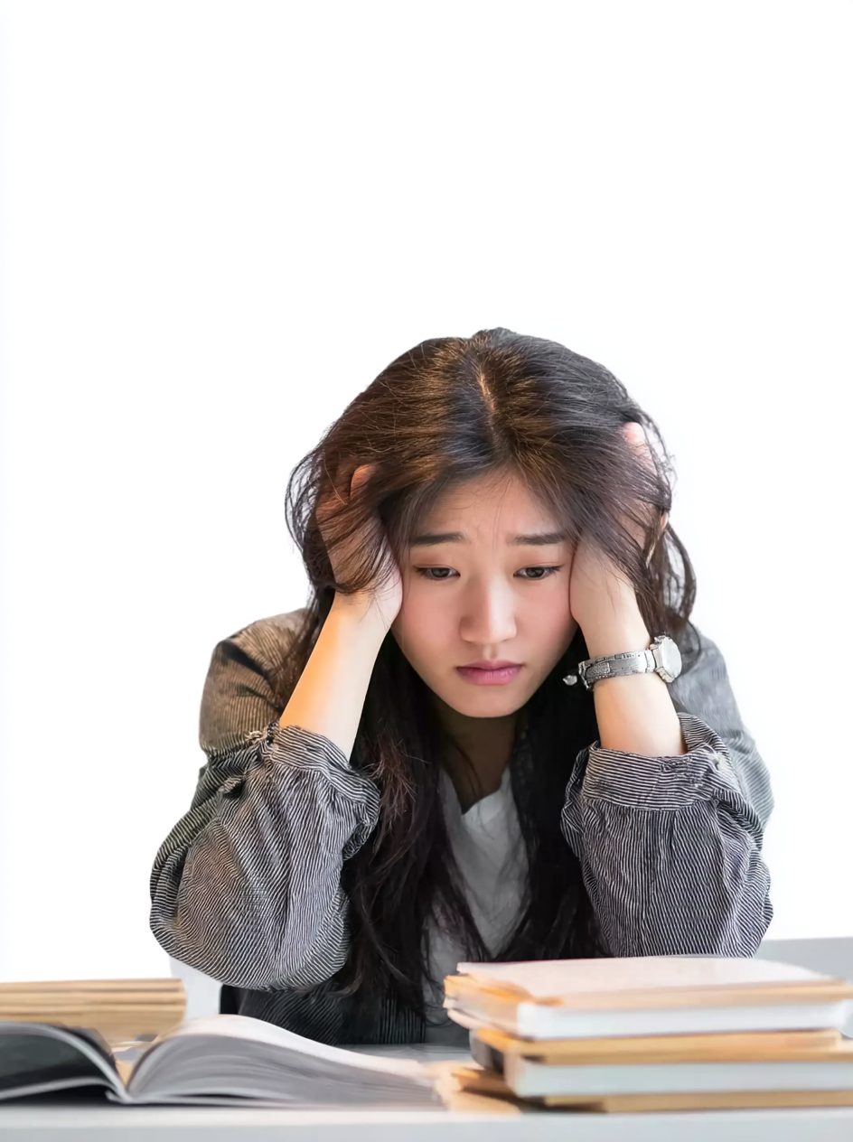 校园学生学习思考场素材图