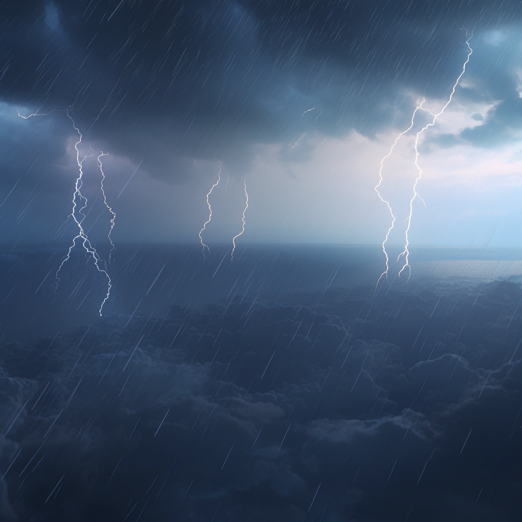 震撼闪电暴雨景观壁纸素材