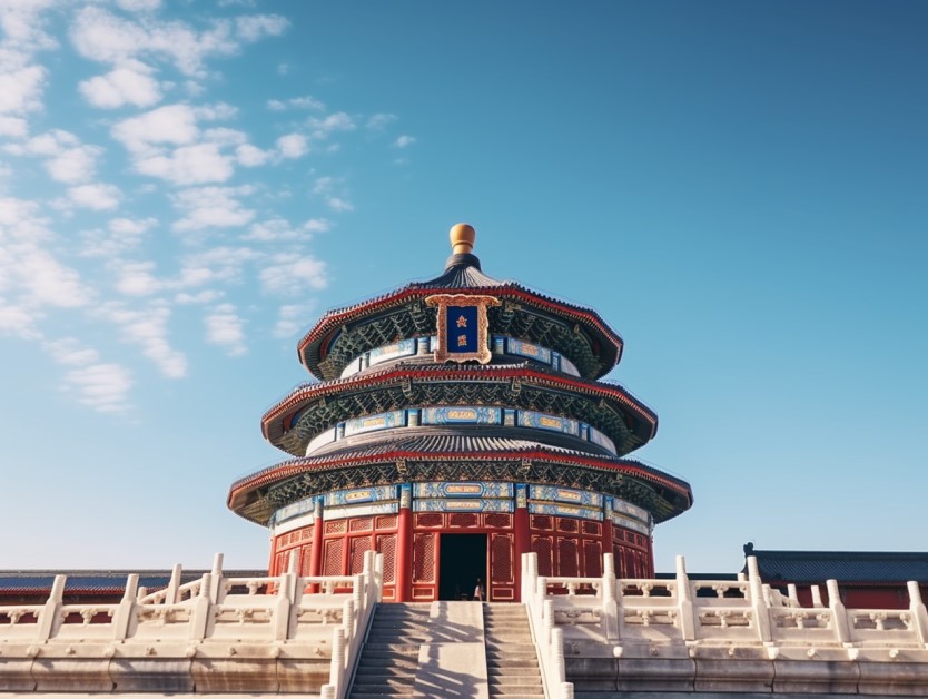 壮丽天坛古建筑中国风