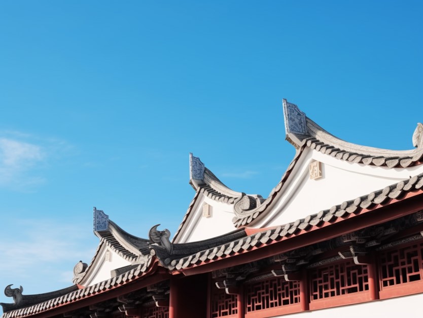 古建筑中式建筑特色宣传物料图