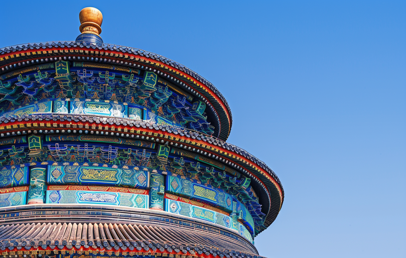 华丽古建筑天坛中国风