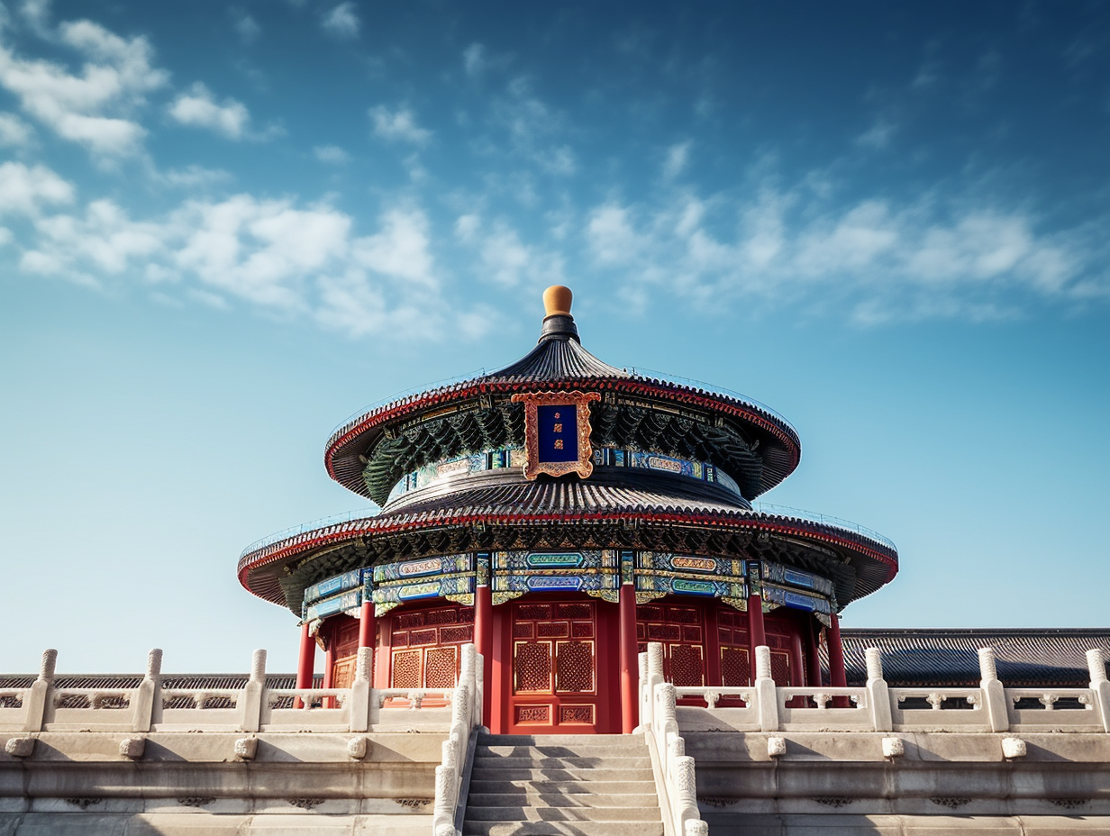 宏伟古建筑天坛中国风