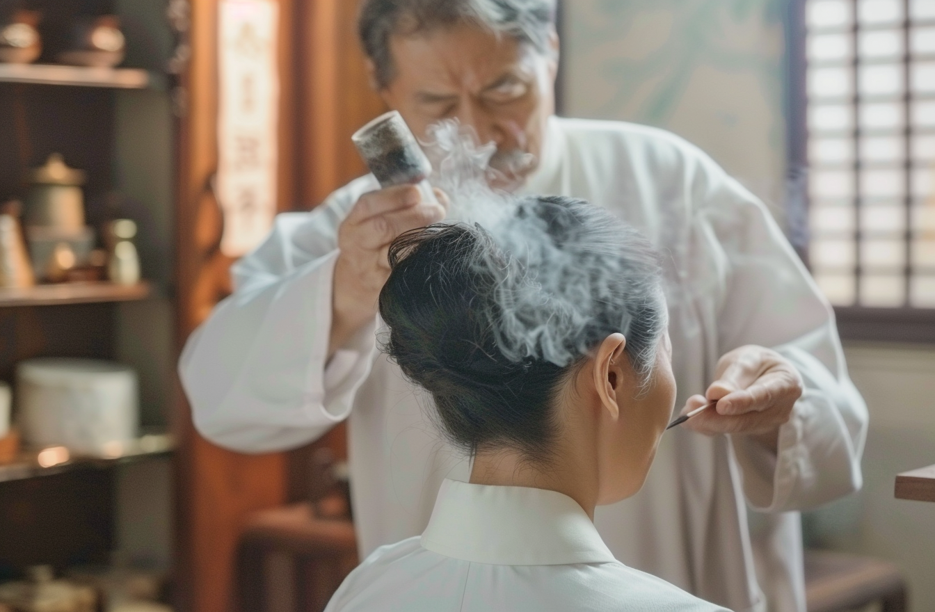 传统中医艾灸理疗展现独特养生
