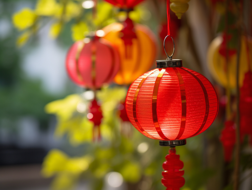 喜庆红灯笼点亮传统佳节春节宣传物料