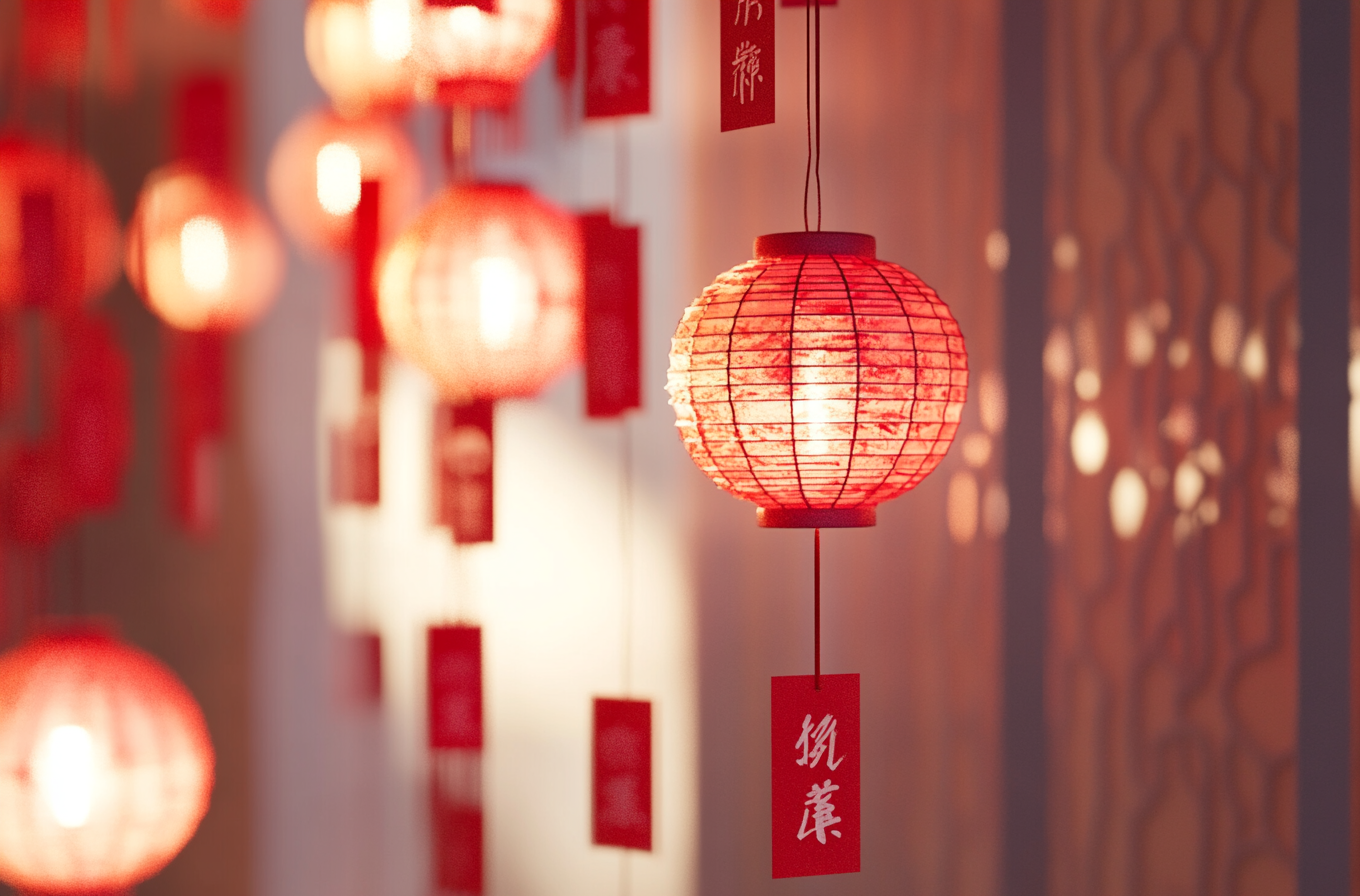 喜庆红灯笼宣传物料传统中国风