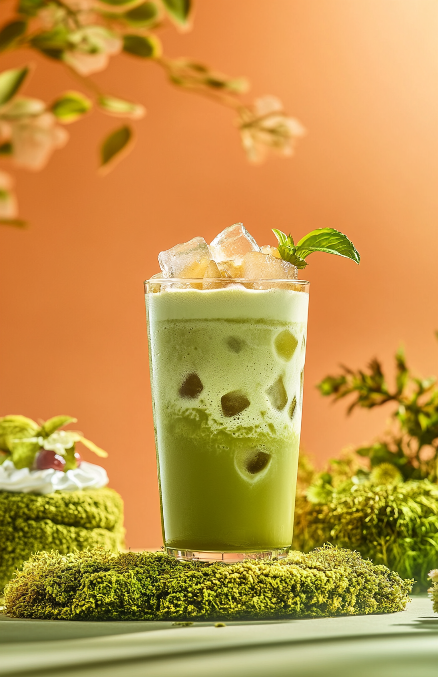 奶茶抹茶绿色