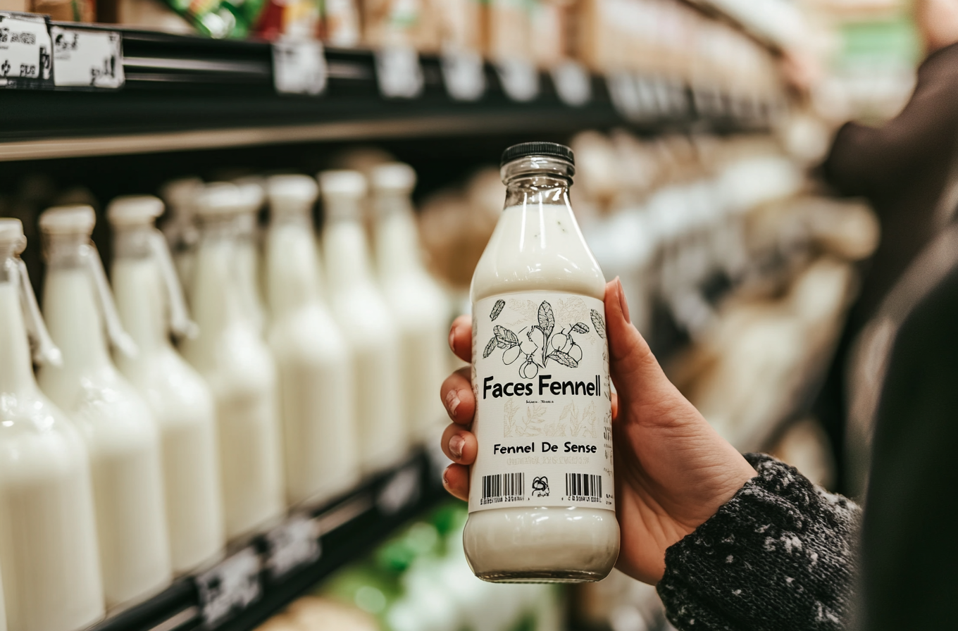 乳制品牛奶瓶装超市购物