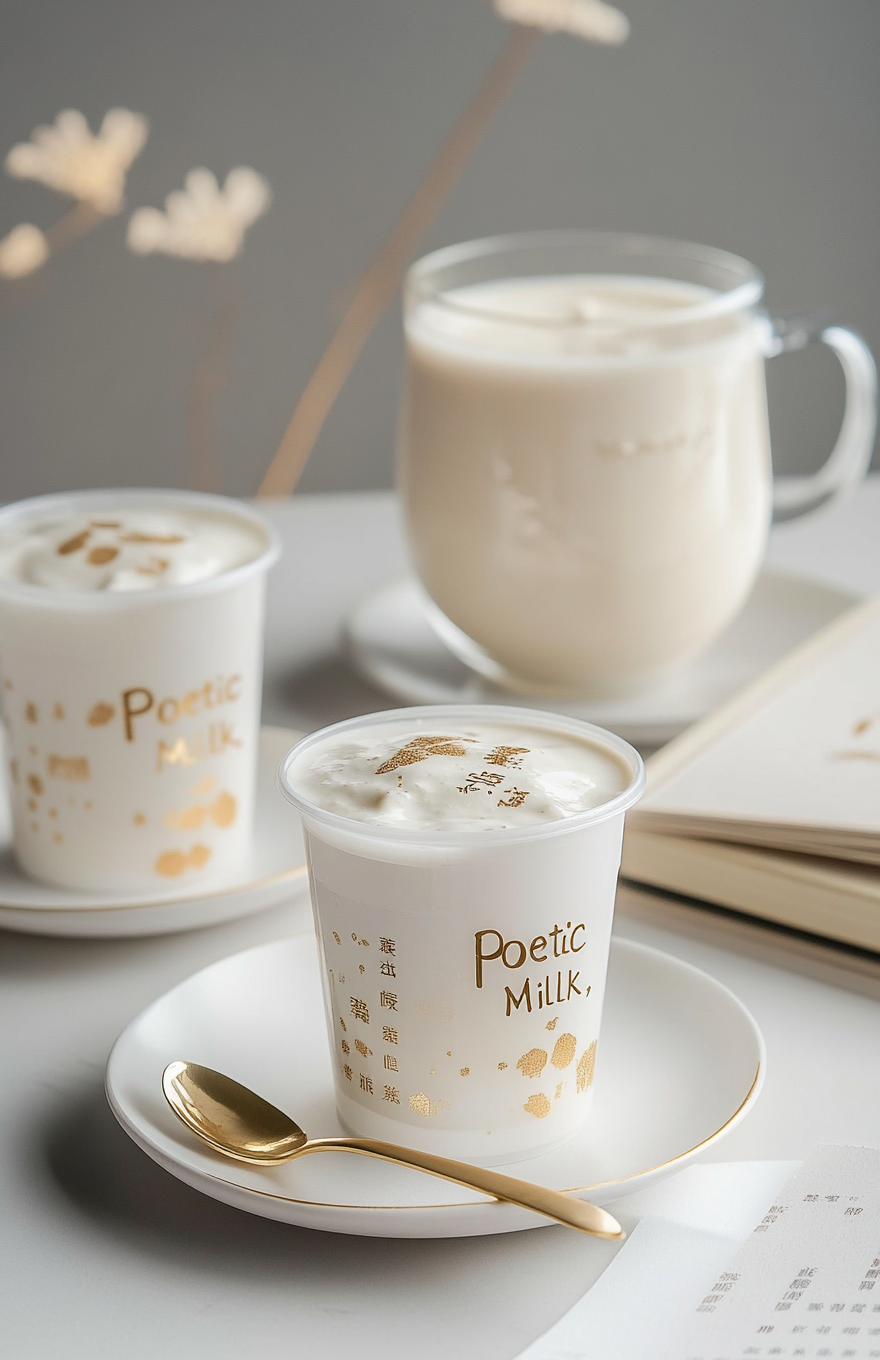 乳制品牛奶杯子酸奶杯下午茶