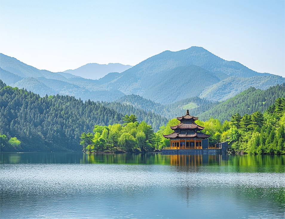 春季郊外古风摄影建筑