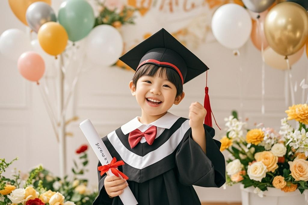 幼儿园毕业季单人照