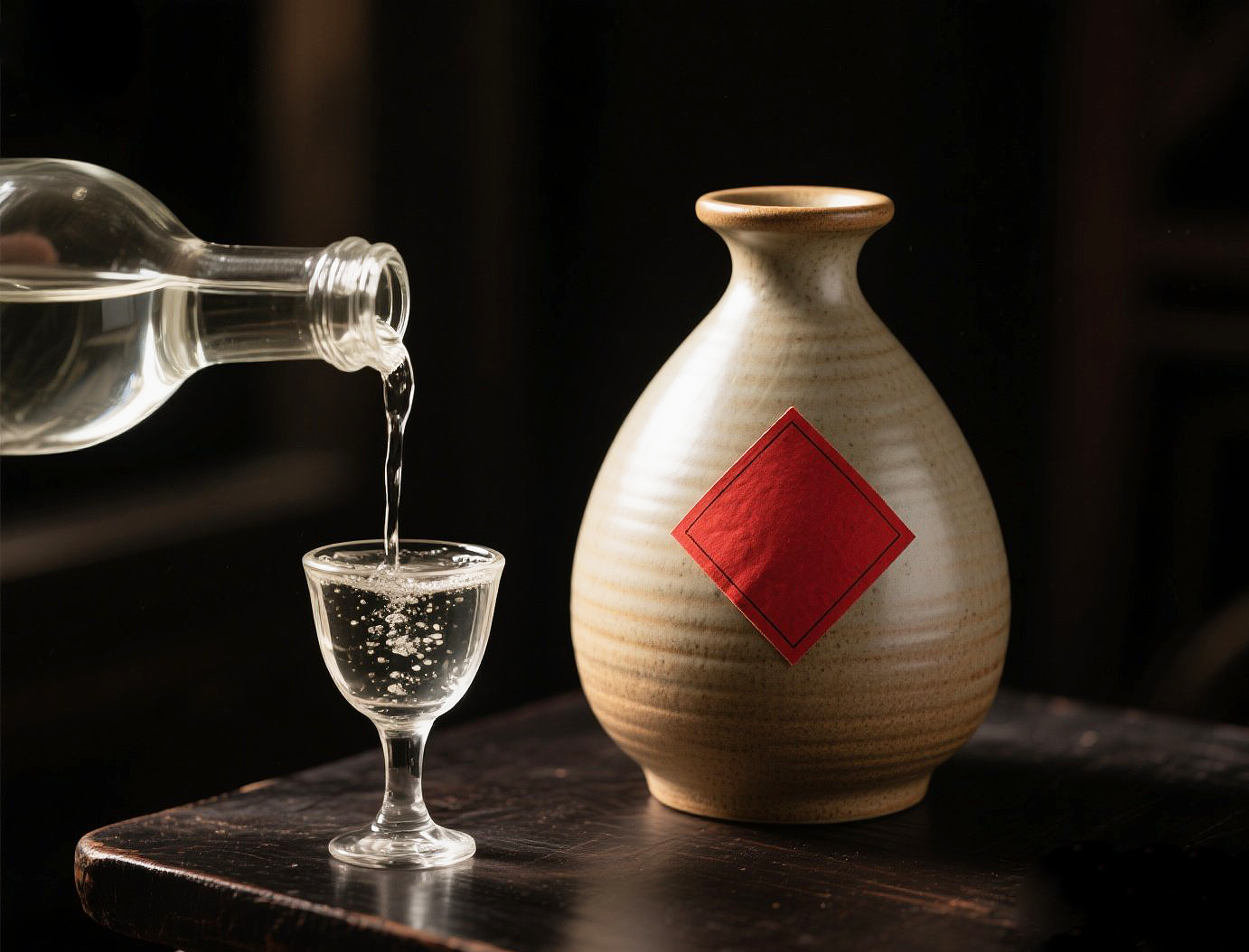 白酒倒酒特写横图