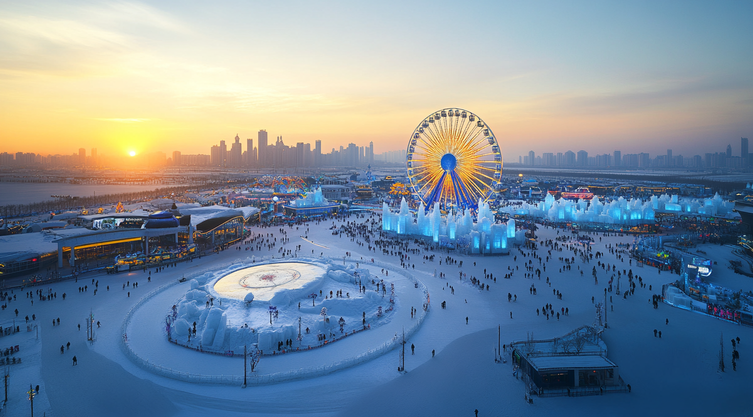 哈尔滨冰雪大世界航拍