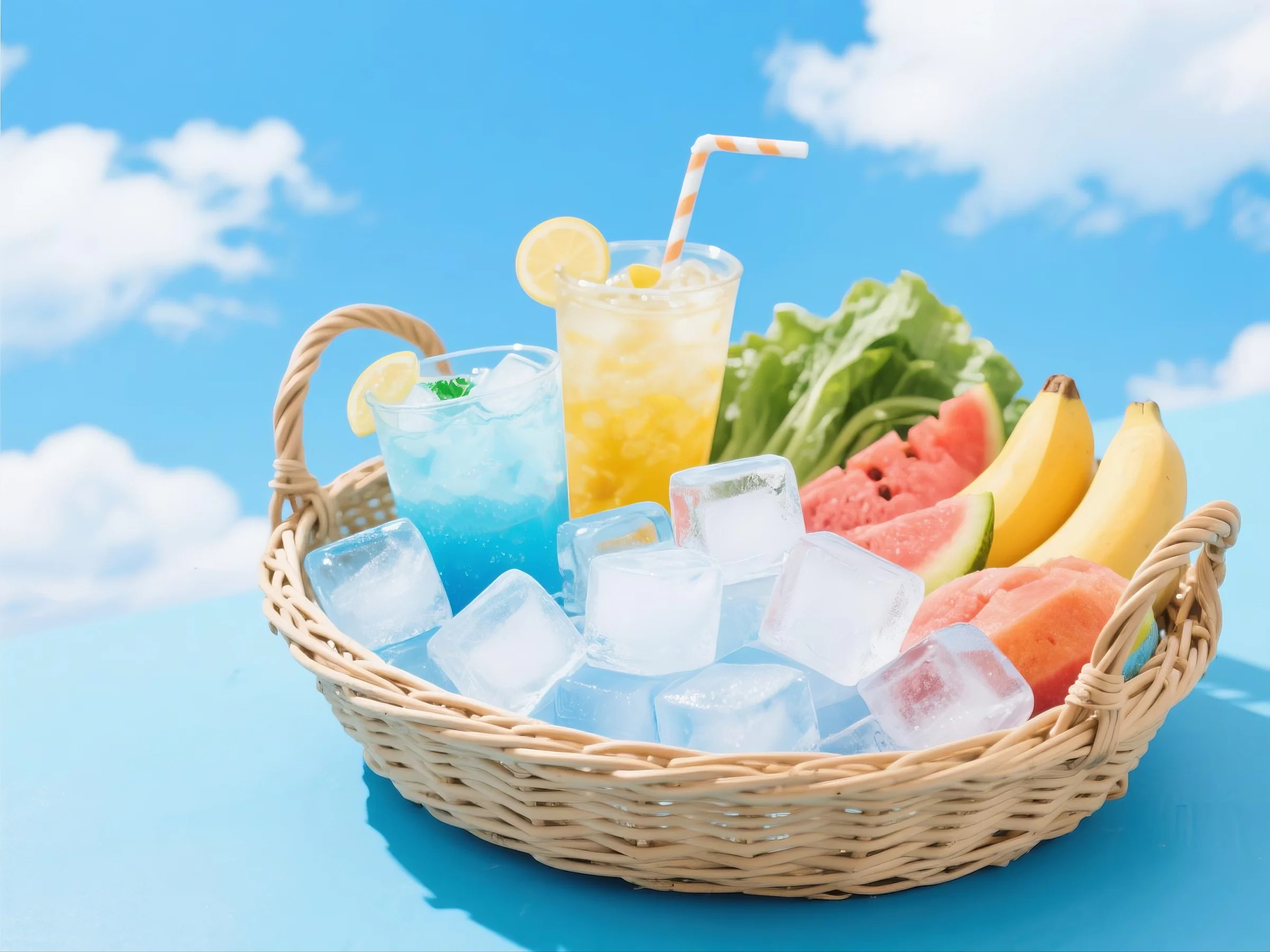 夏季清凉饮品水果