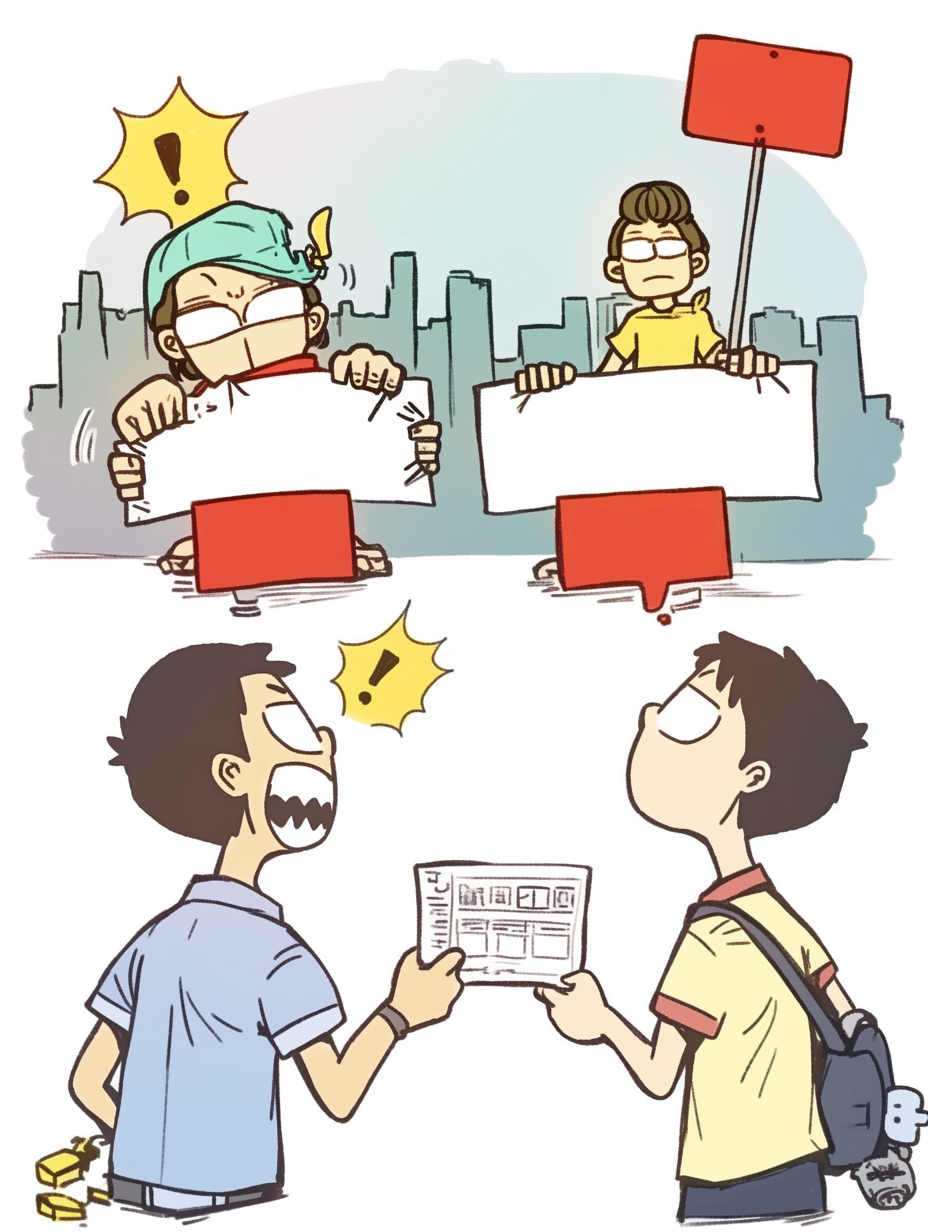 趣味漫画卡通宣传物料