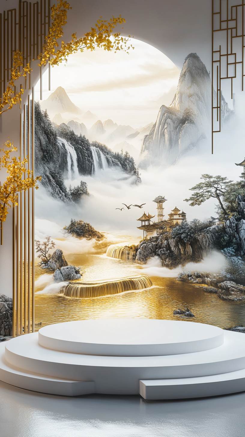 中国风水墨电商素材背景