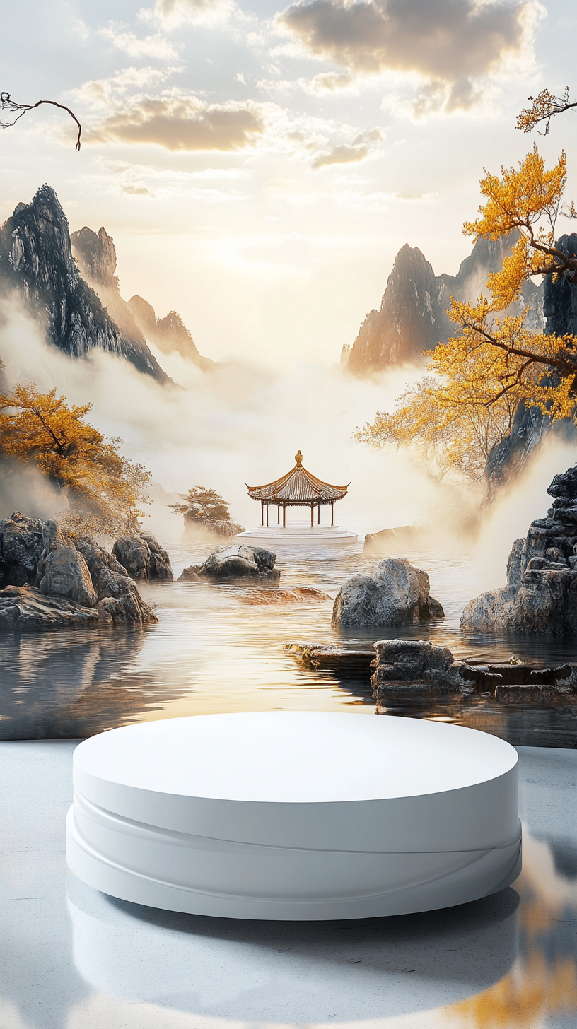 中国风水墨电商素材背景