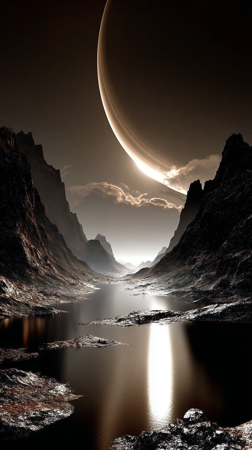 科幻山川宇宙背景
