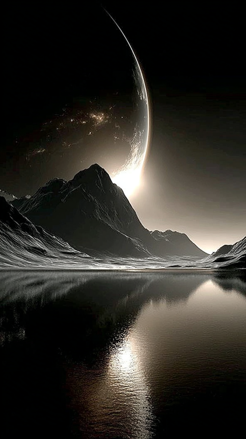 科幻山川宇宙背景