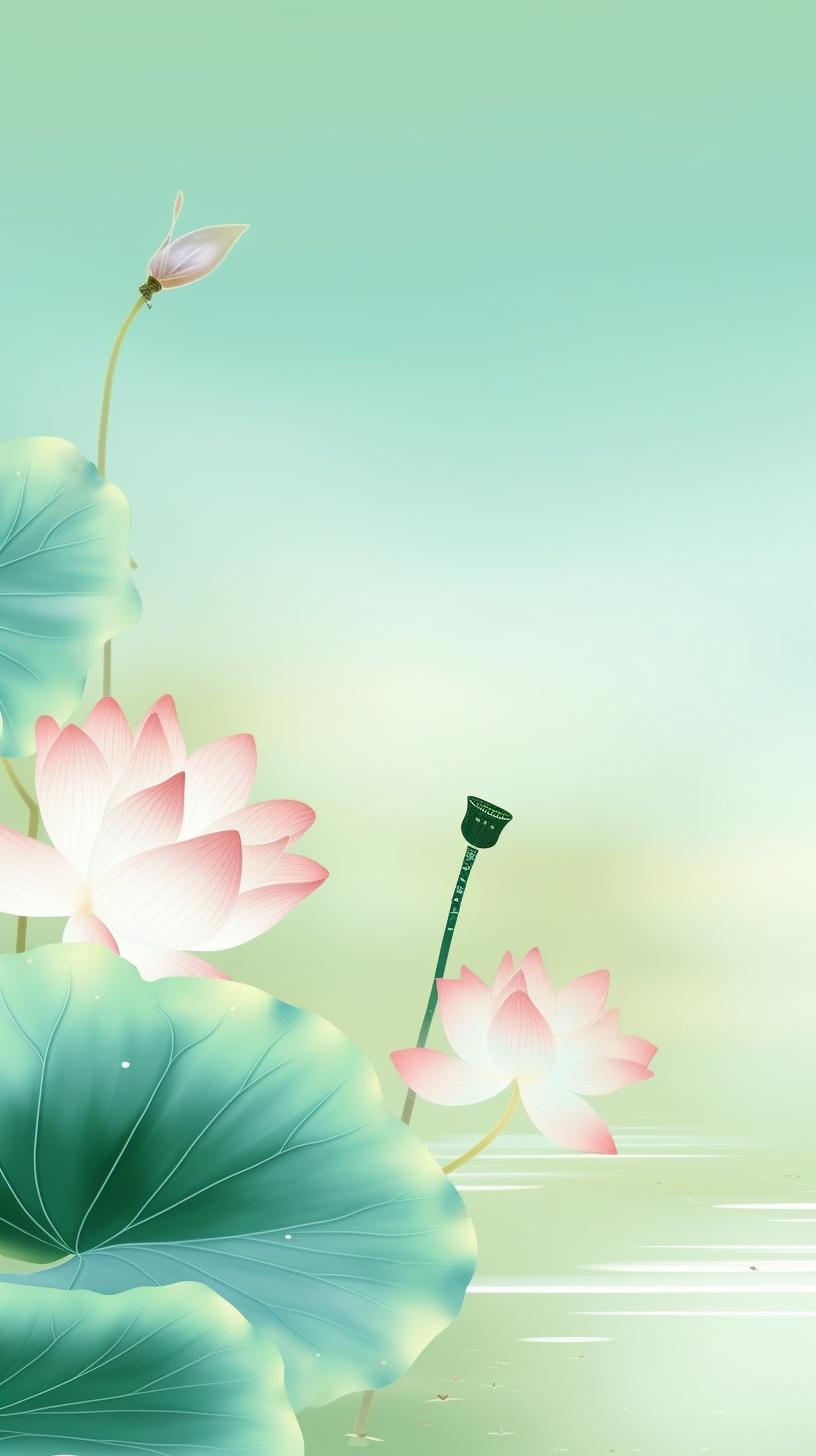 清新淡雅荷花图