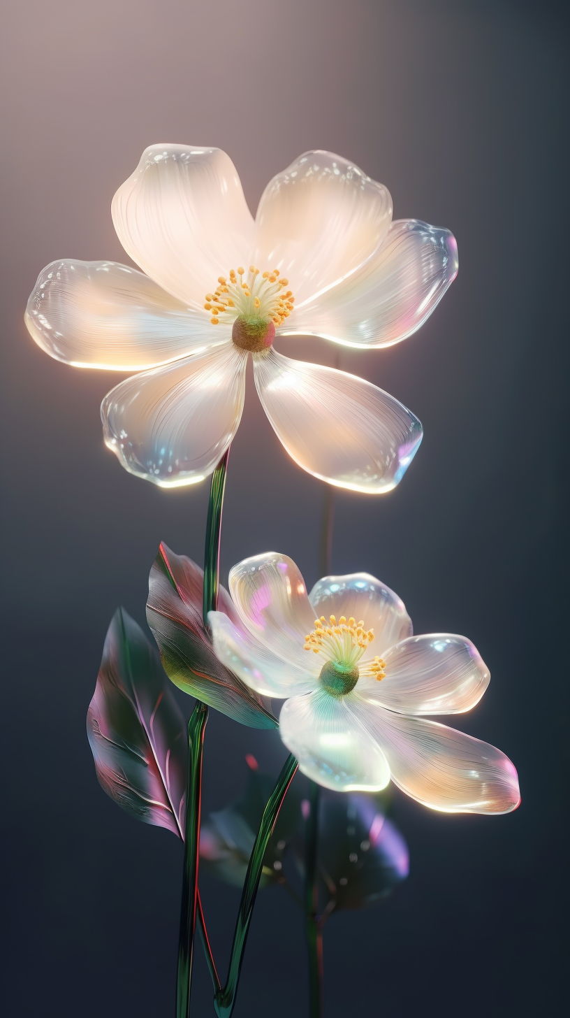 晶莹剔透的花朵
