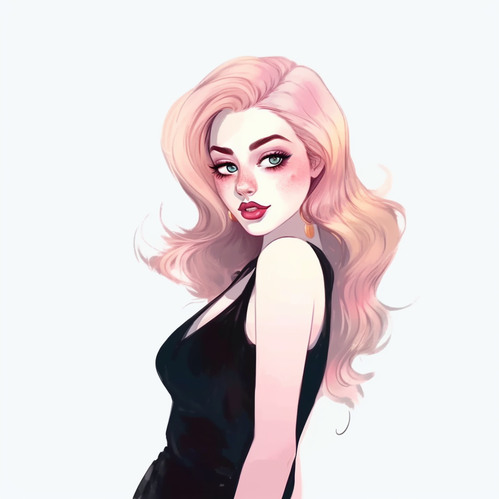 时尚金发美女形象