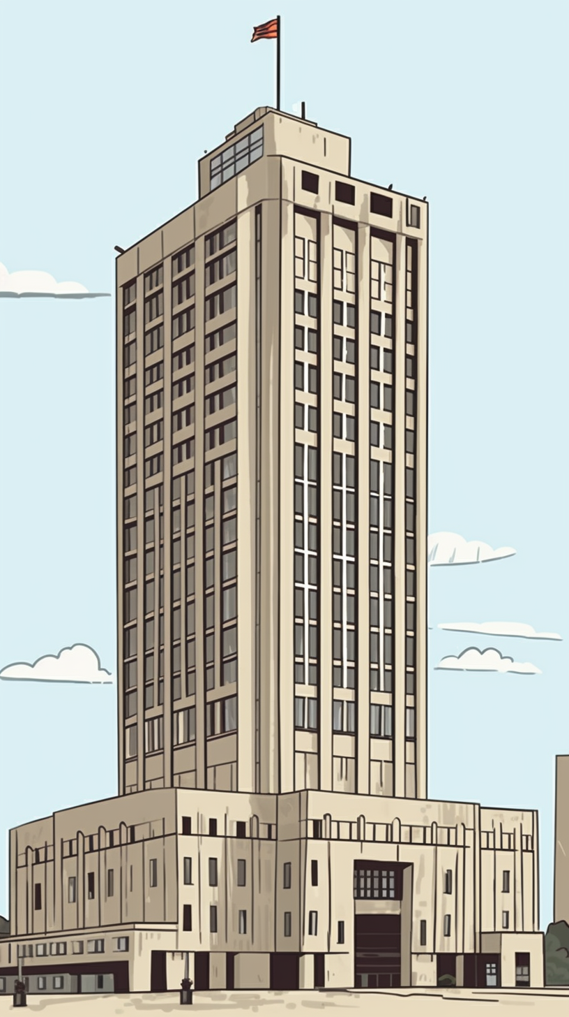 高耸入云的地标建筑