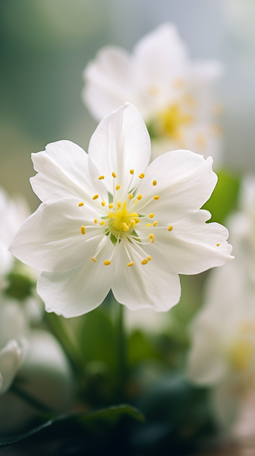 清新白花朵手机壁纸