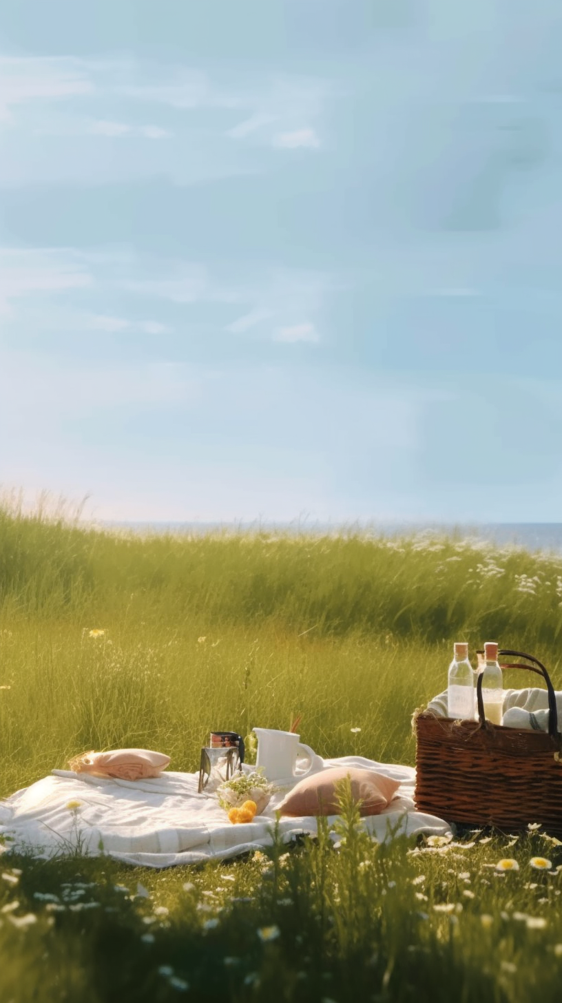 户外野餐草地美景