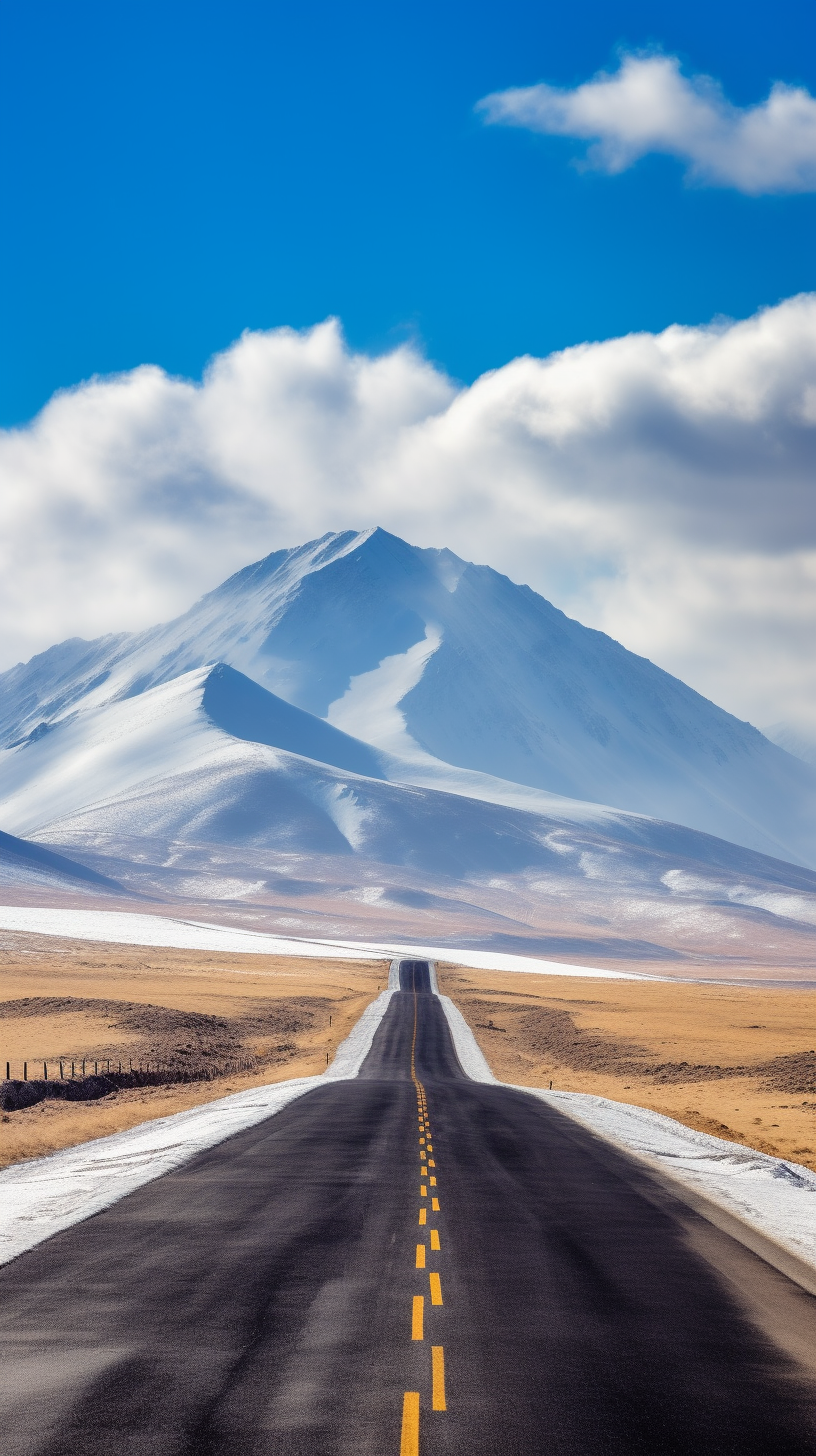 雪山公路的壮阔美景