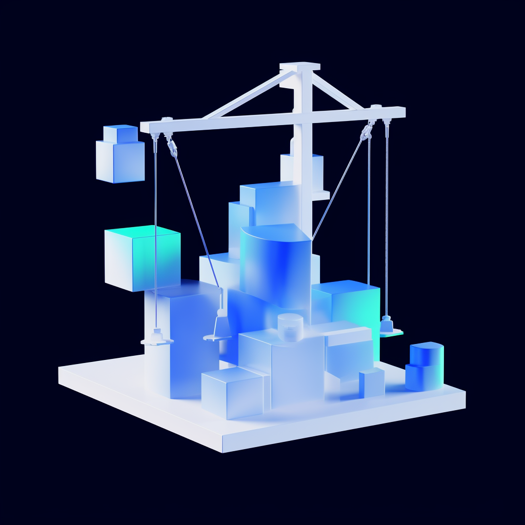 3D科技感建筑模型展示图