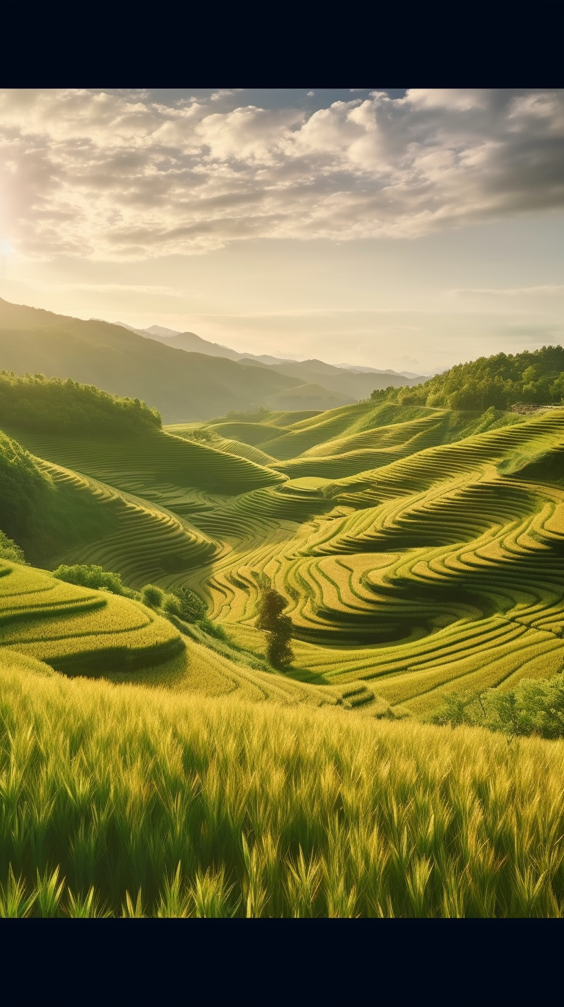 美丽梯田风光图