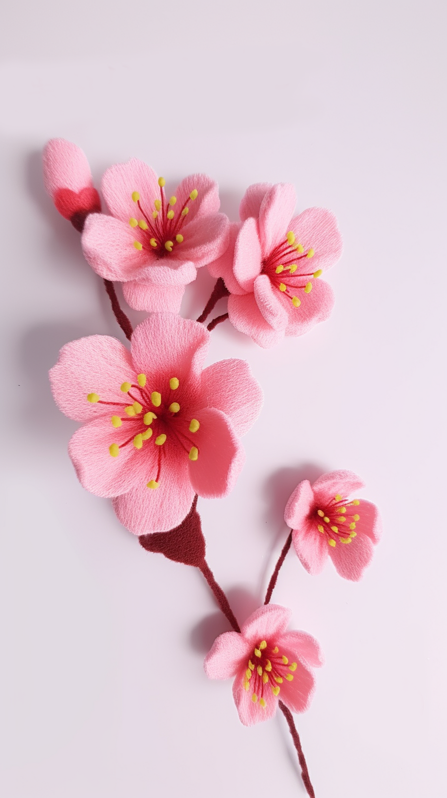 粉色樱花手工花