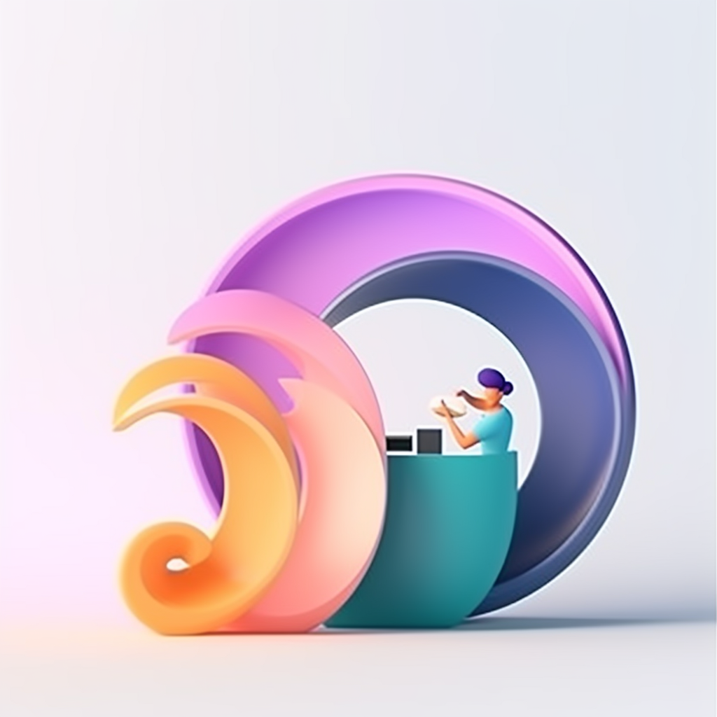 创意3D人物造型的艺术海报