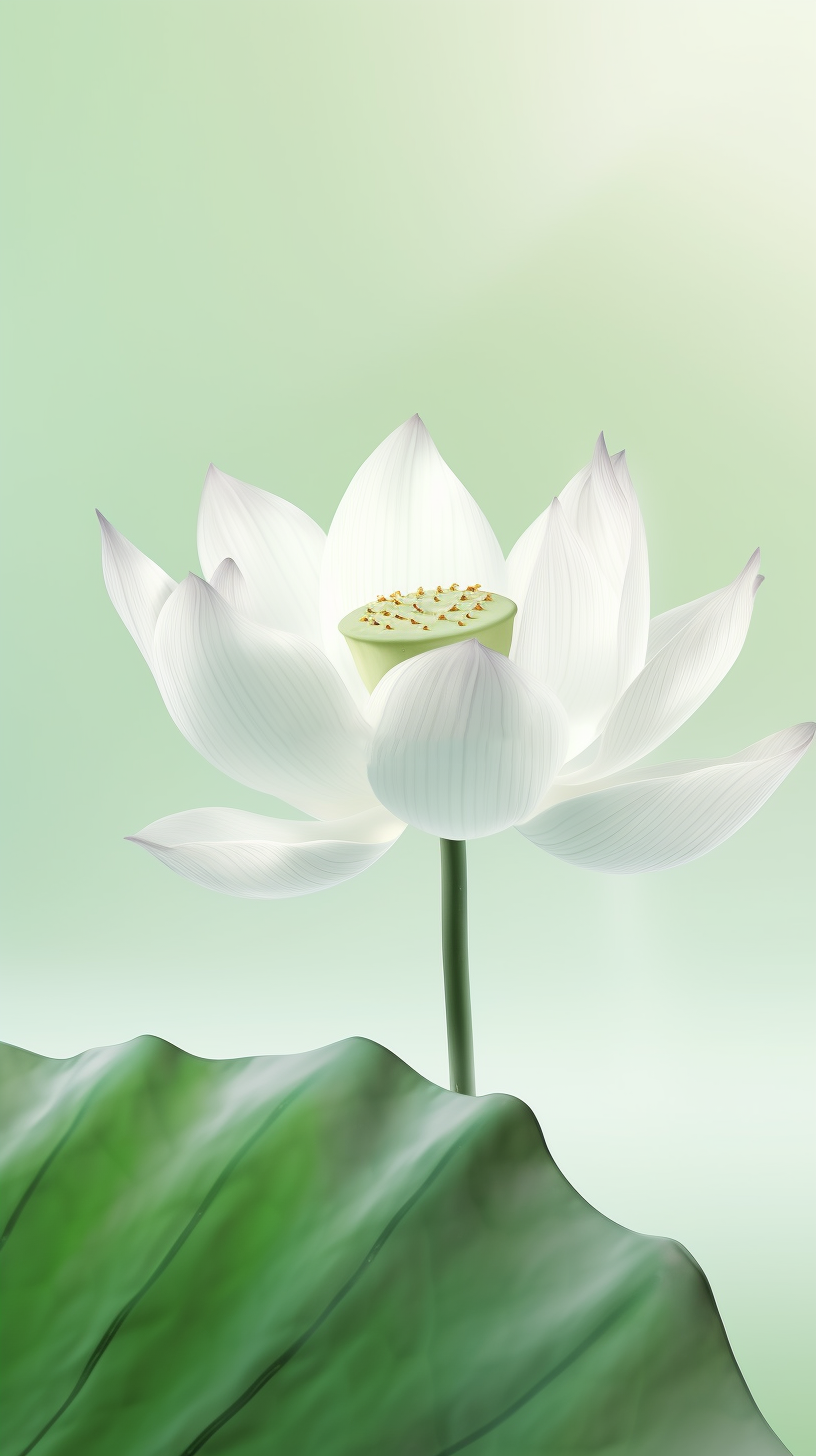 清新白莲花电脑壁纸