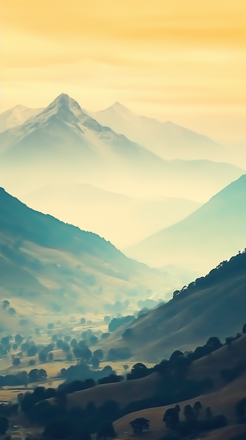 壮丽山脉风景图