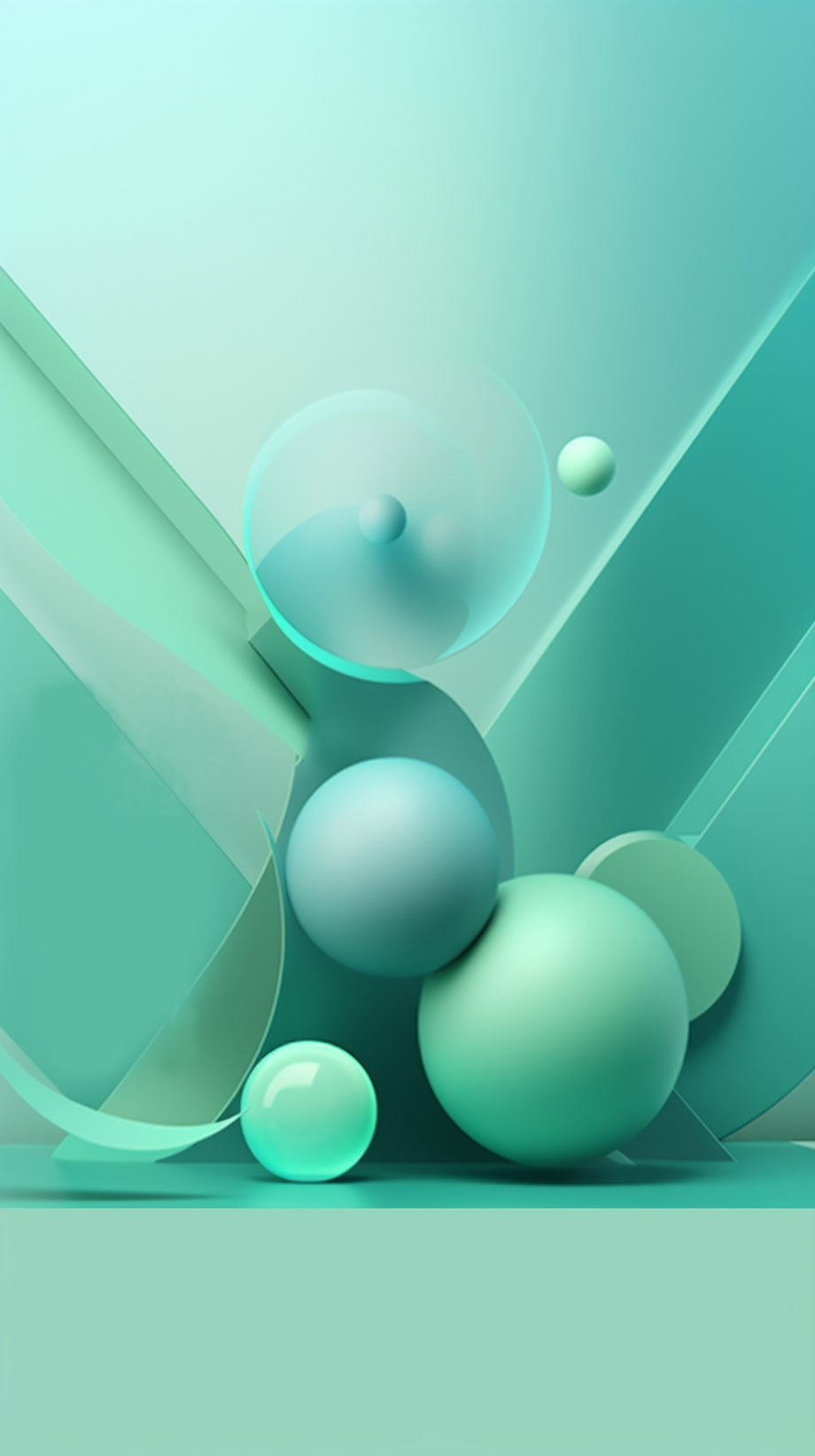 清新3D几何图形构成的电脑壁纸