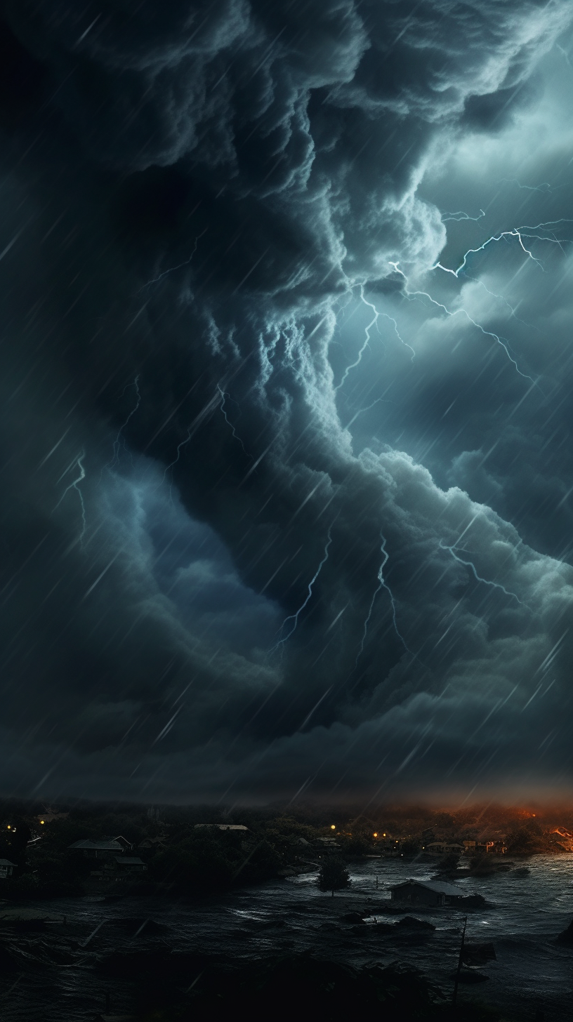 震撼雷电暴雨