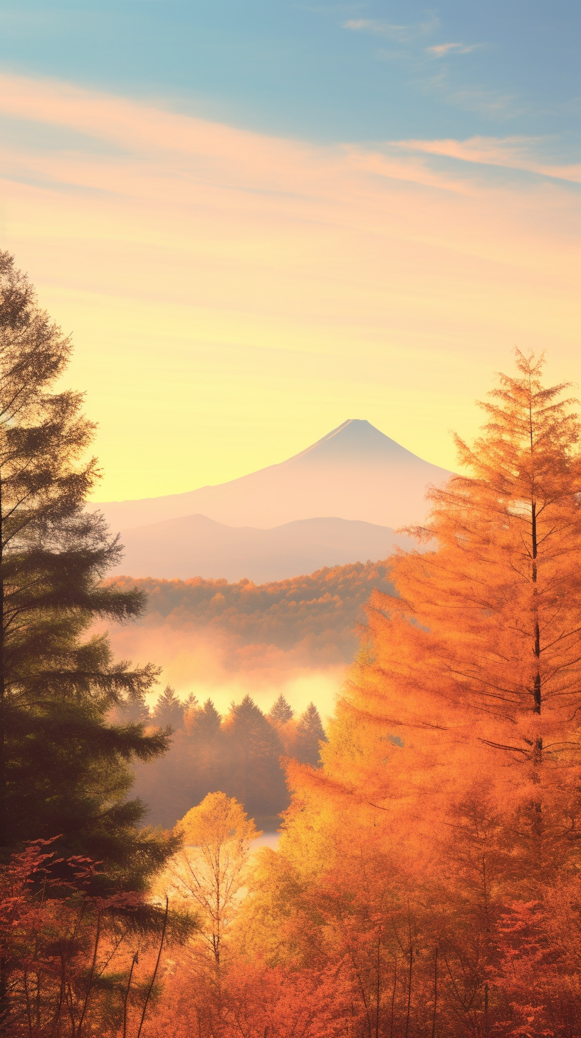 秋日山林美景