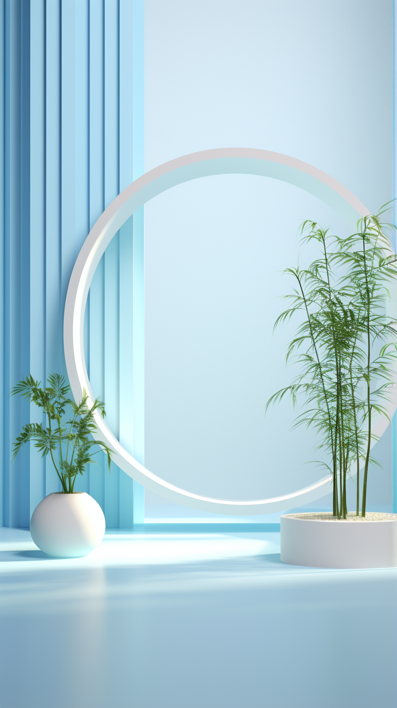 清新简约风绿植背景图宣传物料